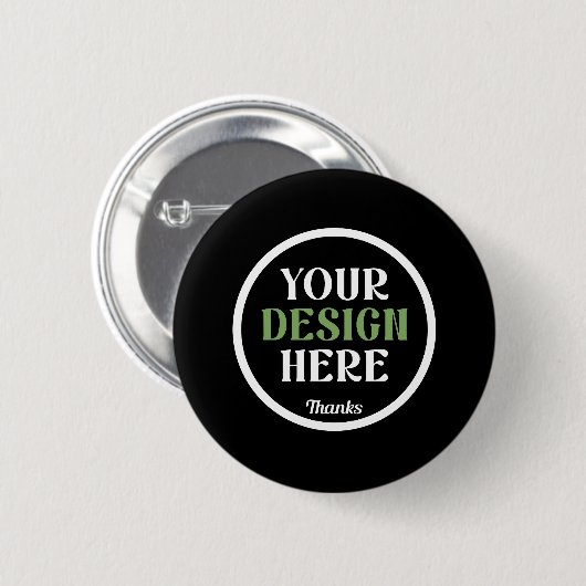 Badge Rond 5 Cm personnalisé, unique, élégant et minimaliste (Devant & derrière)
