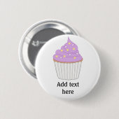 Badge Rond 5 Cm Personnaliser de ce graphique Lilac Cupcake (Devant & derrière)