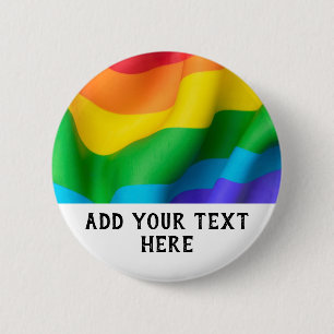 Badge Rond 5 Cm Personnaliser le drapeau de fierté LGBT arc-en-cie
