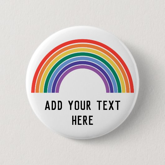 Badge Rond 5 Cm Personnaliser LGBT Pride Arc-en-ciel (Devant)