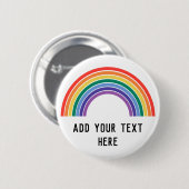 Badge Rond 5 Cm Personnaliser LGBT Pride Arc-en-ciel (Devant & derrière)