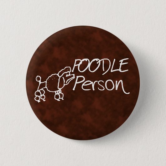Badge Rond 5 Cm Personne de caniche (Devant)