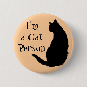 Badge Rond 5 Cm Personne de chat