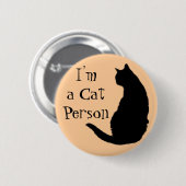 Badge Rond 5 Cm Personne du chat (Devant & derrière)
