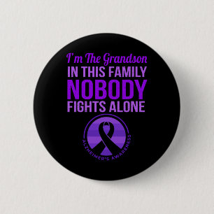 Badge Rond 5 Cm Personne ne combat seul la sensibilisation à la ma
