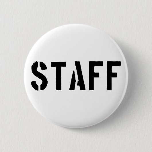 Badge Rond 5 Cm Personnel noir et blanc (Devant)