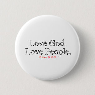 Badge Rond 5 Cm Personnes d'amour de Dieu d'amour