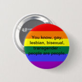Badge Rond 5 Cm Personnes de LGBT (Devant & derrière)