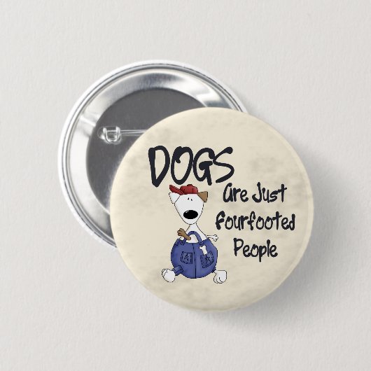 Badge Rond 5 Cm Personnes quadrupèdes (Devant & derrière)