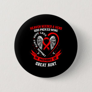 Badge Rond 5 Cm Perte d'un être cher Grande tante Sensibilisation 