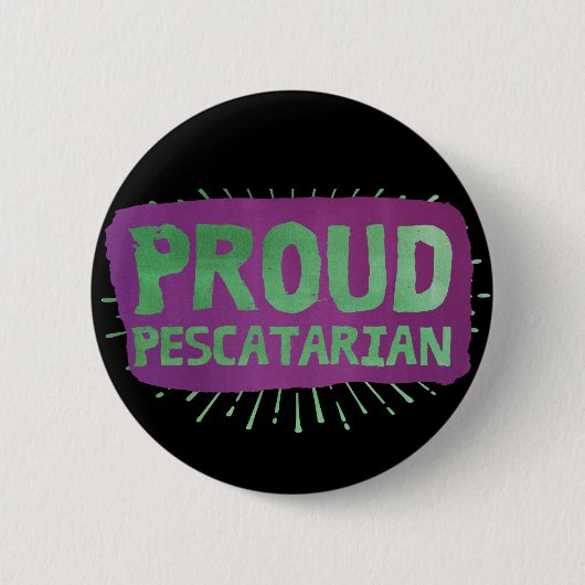 Badge Rond 5 Cm Pescatarian fier (Devant)