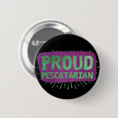 Badge Rond 5 Cm Pescatarian fier (Devant & derrière)