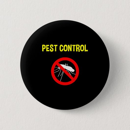Badge Rond 5 Cm Pest Control Funny Halloween Costume Exterminator (Devant)