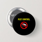 Badge Rond 5 Cm Pest Control Funny Halloween Costume Exterminator (Devant & derrière)