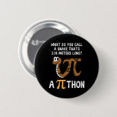 Badge Rond 5 Cm Pet Snake Math Pi Day Python (Devant & derrière)