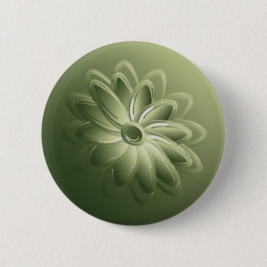 Badge Rond 5 Cm pétales verts (Devant)