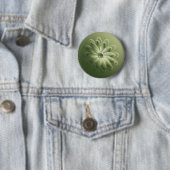 Badge Rond 5 Cm pétales verts (En situation)