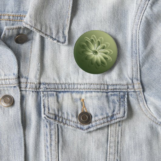 Badge Rond 5 Cm pétales verts (En situation)