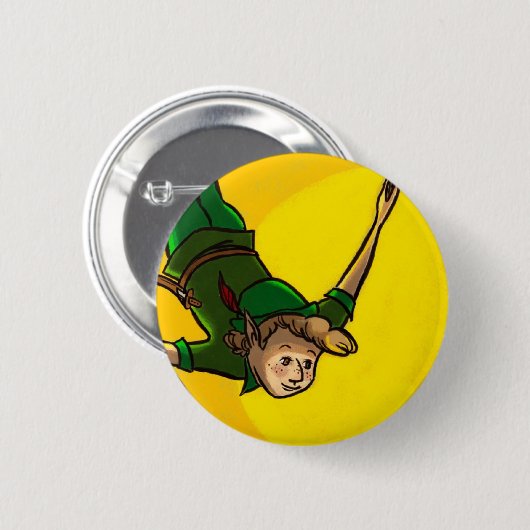 Badge Rond 5 Cm Peter Pan (Devant & derrière)