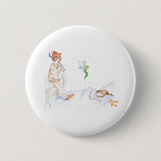 Badge Rond 5 Cm Peter Pan et Wendy (Devant)