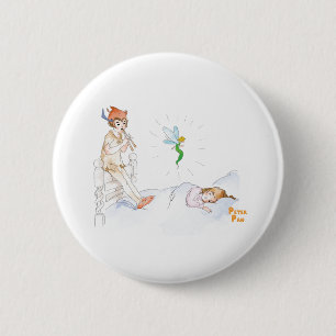 Badge Rond 5 Cm Peter Pan et Wendy