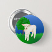 Badge Rond 5 Cm Petit agneau (Devant & derrière)