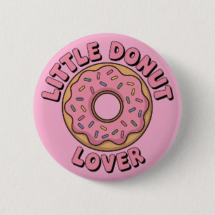 Badge Rond 5 Cm Petit Amoureux de Donut Enfant