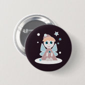 Badge Rond 5 Cm Petit Ange (Devant & derrière)