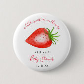 Badge Rond 5 Cm Petit Baby shower de fraises doux (Devant)