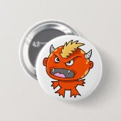 Badge Rond 5 Cm Petit bouton de bête de monstre de diable (Devant & derrière)