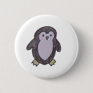 Badge Rond 5 Cm Petit bouton de pingouin