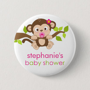 Badge Rond 5 Cm Petit bouton mignon de baby shower de fille de