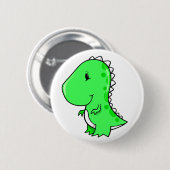 Badge Rond 5 Cm Petit bouton mignon superbe de dinosaure (Devant & derrière)