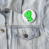 Badge Rond 5 Cm Petit bouton mignon superbe de dinosaure (En situation)
