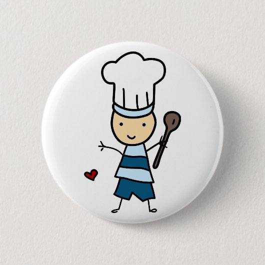 Badge Rond 5 Cm Petit Chef Garçon (Devant)