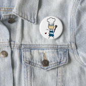Badge Rond 5 Cm Petit Chef Garçon (En situation)