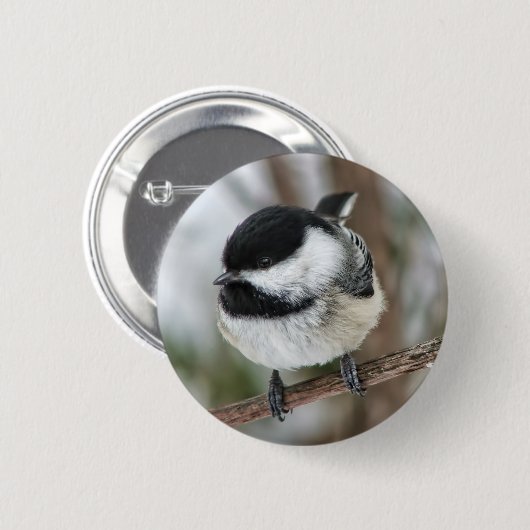 Badge Rond 5 Cm Petit Chickadee mignon (Devant & derrière)