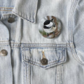 Badge Rond 5 Cm Petit Chickadee mignon (En situation)