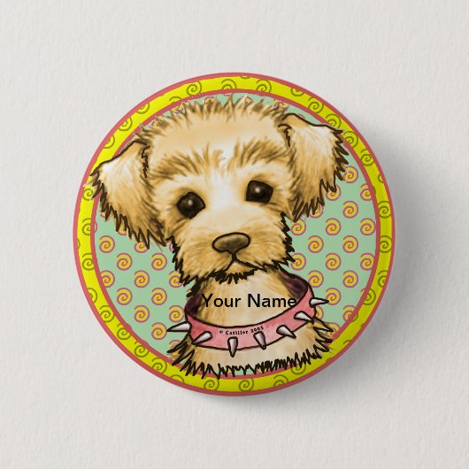 Badge Rond 5 Cm Petit Chien de Spike (Devant)