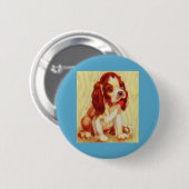 Badge Rond 5 Cm petit chiot beagle mignon (Devant & derrière)