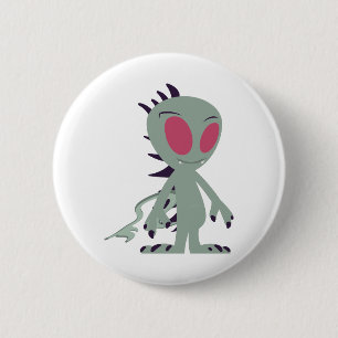 Badge Rond 5 Cm Petit Chupacabra mignon