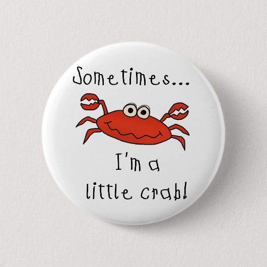 Badge Rond 5 Cm Petit crabe (Devant)