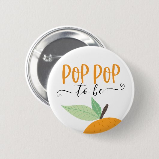 Badge Rond 5 Cm Petit Cutie Citrus Orange Pop Pop To Be Bouton (Devant & derrière)