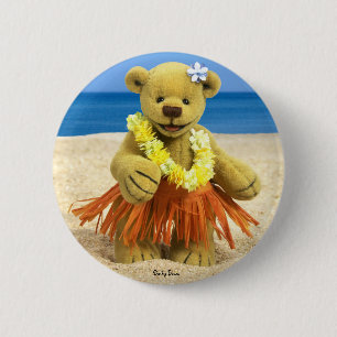 Badge Rond 5 Cm Petit danseur de danse polynésienne d'ours