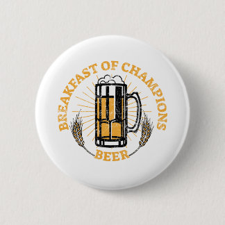 Badge Rond 5 Cm Petit Déjeuner De Bières Champions