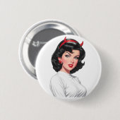 Badge Rond 5 Cm Petit Diable (Devant & derrière)