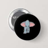 Badge Rond 5 Cm petit éléphant mignon (Devant & derrière)