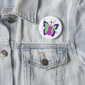 Badge Rond 5 Cm Petit enfant de violon de papillon (En situation)