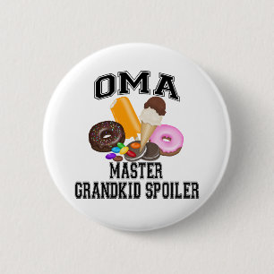 Badge Rond 5 Cm Petit-enfant Spoiler Oma