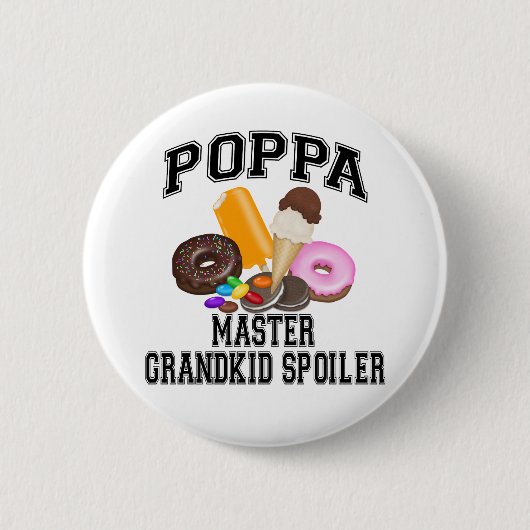 Badge Rond 5 Cm Petit-enfant Spoiler Papy (Devant)